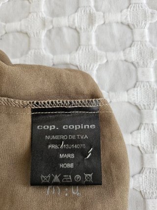 Vestido Cop Copine Vintage Marrón y Dorado