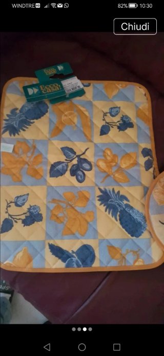 Set 2 Tovagliette presina e guanto