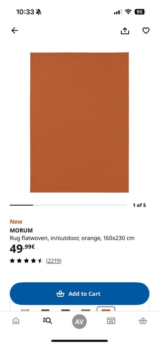 Alfombra IKEA Morum 160 x 230