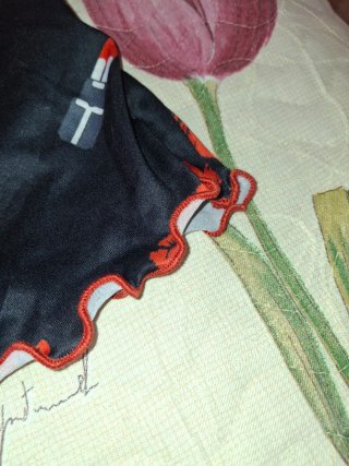 Pijama Verano Tirantes Negro Rojo Labios