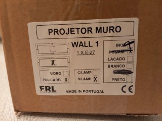 Projetor de muro exterior FRL Wall 1 E27 IP54 inox