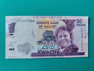 Billete 20 Kwacha Malawi 2020 Nuevo