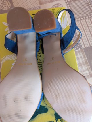 Sandali Pappalardo blu con strass