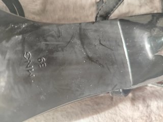 Sandalias de tacón negras