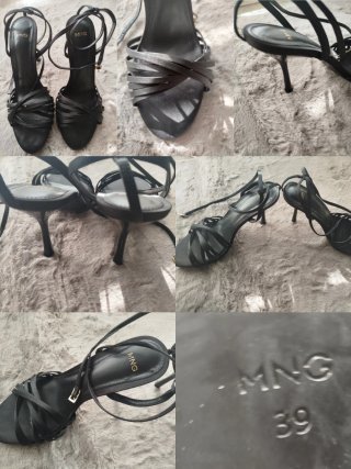 Sandalias de tacón negras