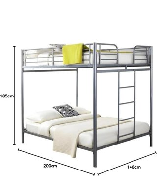 Cama litera metálica 135cm con colchones