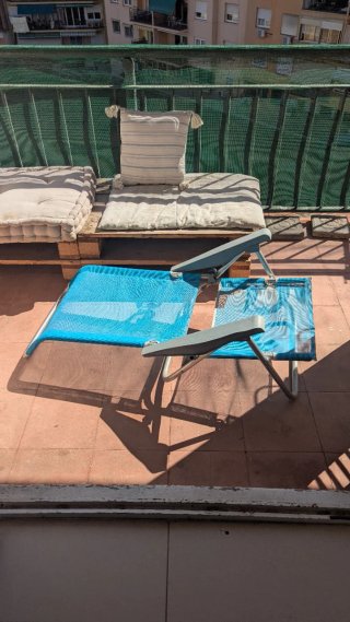 Hamaca Playa/Camping Azul y Gris