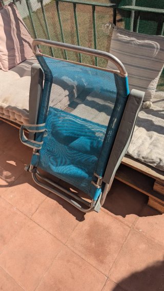 Hamaca Playa/Camping Azul y Gris