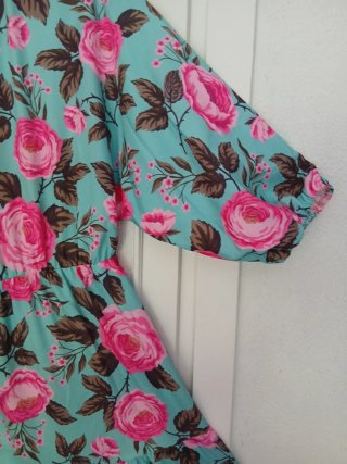 Vestido largo estampado flores