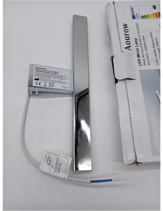 Aourow Lámpara de Espejo Baño LED 5W 230V 500lm -a Prueba de Agua IP44 30cm -3 en 1 -Fije en el Espejo +en el Gabinete+en la Pared -