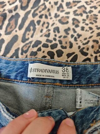Falda vaquera larga Stradivarius tiro alto