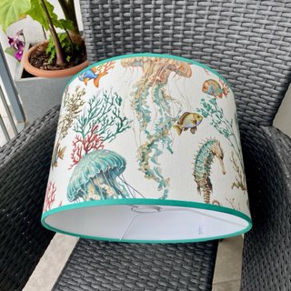 Lote 2 Pantallas Tela con estampado marino