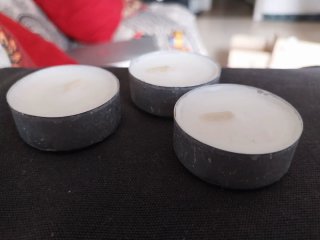 Lote de velas aromáticas plateadas (200 ud)