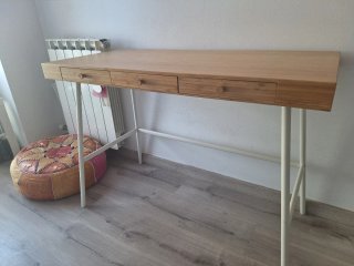 Escritorio Ikea Bambú y Metal