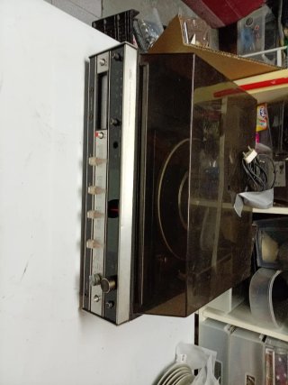 Tocadiscos Vintage Negro y Plateado