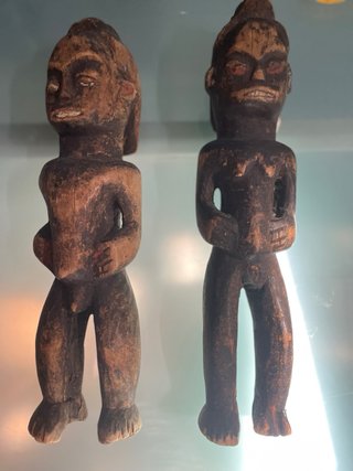 Coppia statue africane in legno
