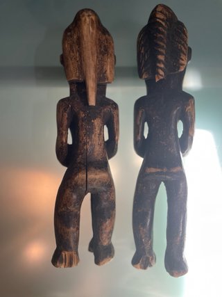 Coppia statue africane in legno