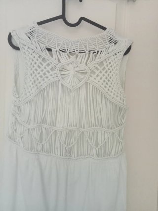 Vestido blanco sin mangas talla M