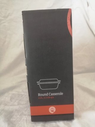 Pirofila rotonda in vetro con coperchio MasterChef