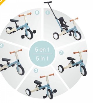 Triciclo GyRO 5 en 1 para bebé