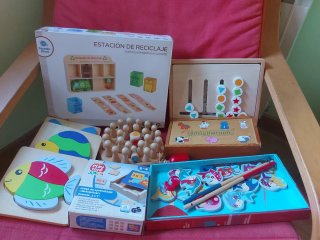 Lote Juguetes Madera: Estación Reciclaje, Puzzles