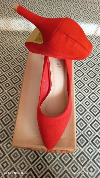 Zapatos de tacón Topshop rojos talla 38
