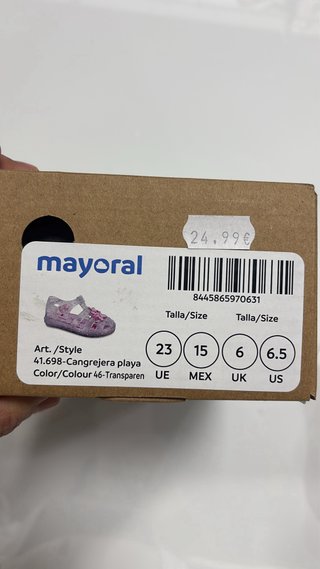 Zapatillas agua niña Mayoral 23