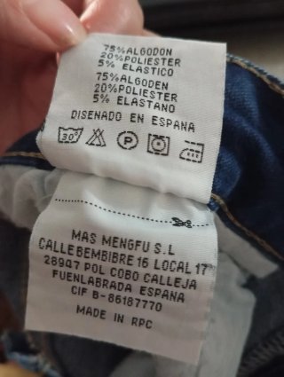 Falda vaquera bordada floral M