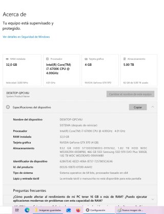 Torre PC INTEL CORE 7  6.700  4.000GHz