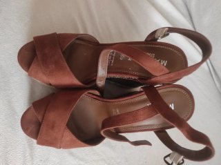 Cuñas Maripaz Piel Serpiente Marrón Talla 39