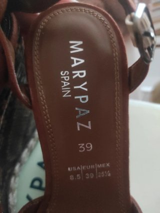 Cuñas Maripaz Piel Serpiente Marrón Talla 39