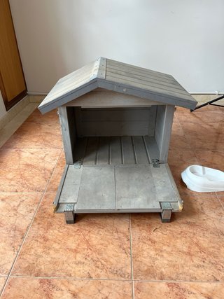 Caseta perro exterior madera/plástico