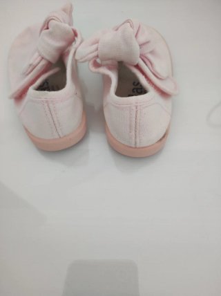 Zapatos lona bebé rosas talla 19 Batilas