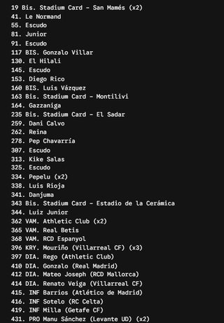Lote 38 Cromos Adrenalyn XL + World Cup 25-26