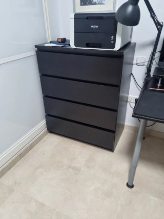 Cajonera Ikea Malm Negra