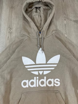 Sudadera Adidas Beige con Logo