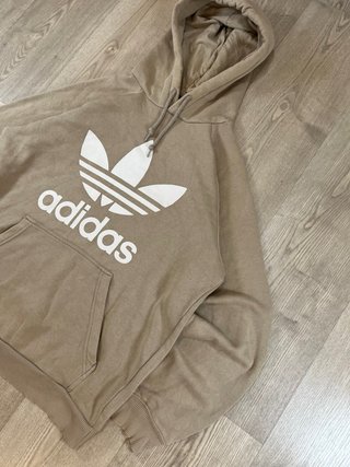 Sudadera Adidas Beige con Logo