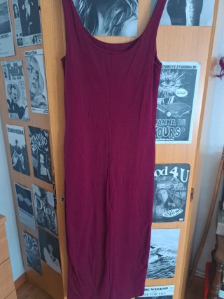 Vestido largo elástico morado