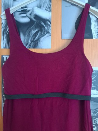 Vestido largo elástico morado