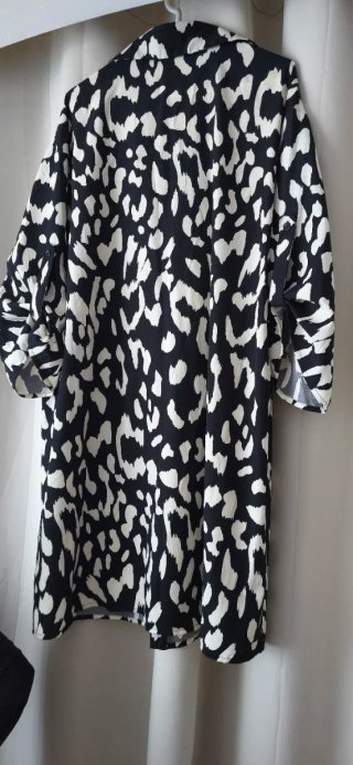 Vestido estampado blanco y negro