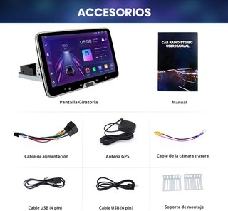Pantalla Táctil Coche 10 1 DIN Giratoria