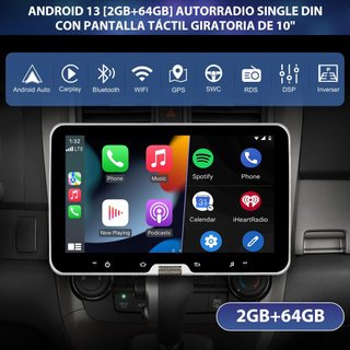Pantalla Táctil Coche 10 1 DIN Giratoria