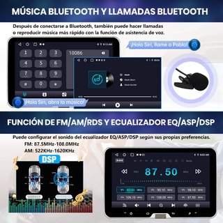 Pantalla Táctil Coche 10 1 DIN Giratoria