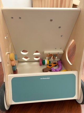 Andador Carrito Madera con Frenos