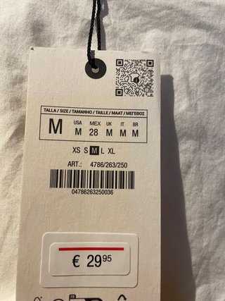 Blusa Zara Talla Única Blanca con Volantes