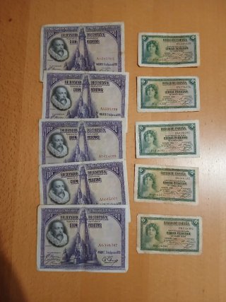 Lote 45 Billetes Españoles Antiguos