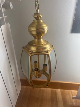 Farol Náutico Latón Dorado Cristal