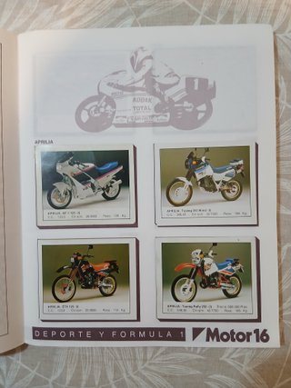 Álbum de Cromos Motos Motor 16