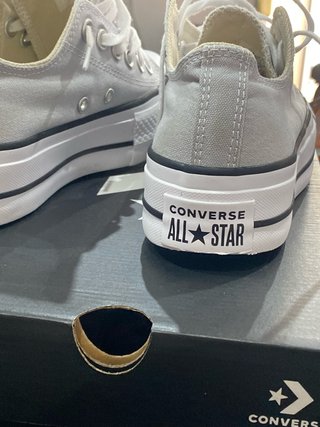 Converse plataforma gris talla 36 mujer
