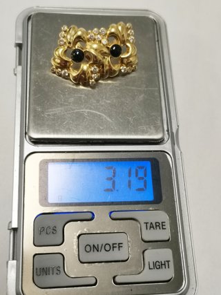 Pendientes Oro 18k Macizo con Zafiro y   circonita